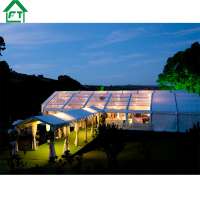 Luxury Transparent Marquee Tent With Colorful Roof Lining And Curtain