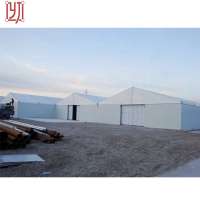 Large temporary 40m width sandwich panel wall warehouse tent