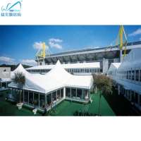 Promotion personalized 30x60m big tent wedding party tent peak with frame structure